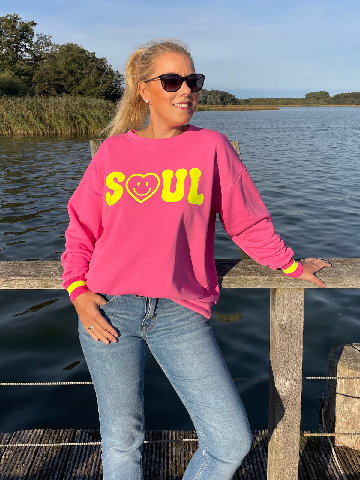 Cozy Oversize Sweatshirt "Soul" - pink