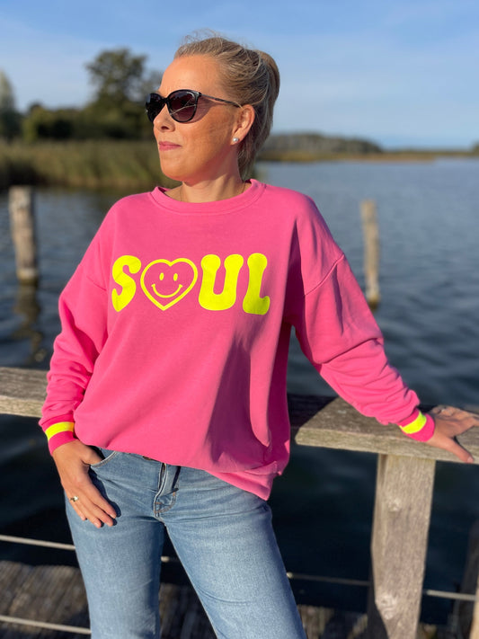 Cozy Oversize Sweatshirt "Soul" - pink