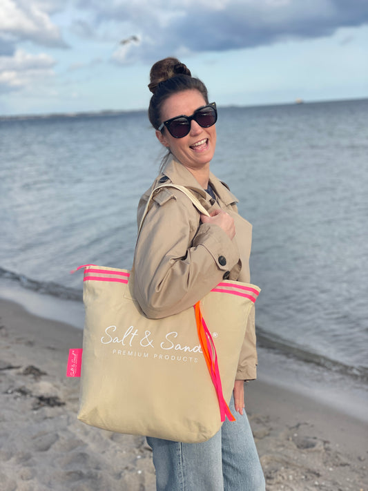 Canvas Shopper Tasche warm beige Salt & Sand