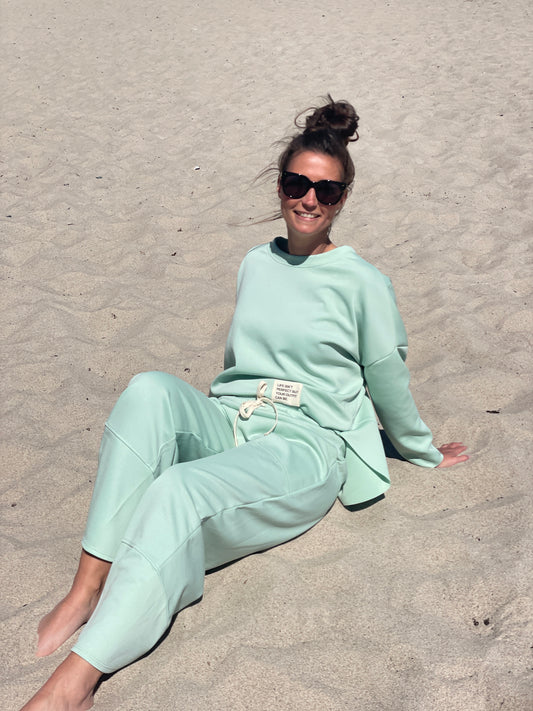 Cosy Zweiteiler aus Viskose mint