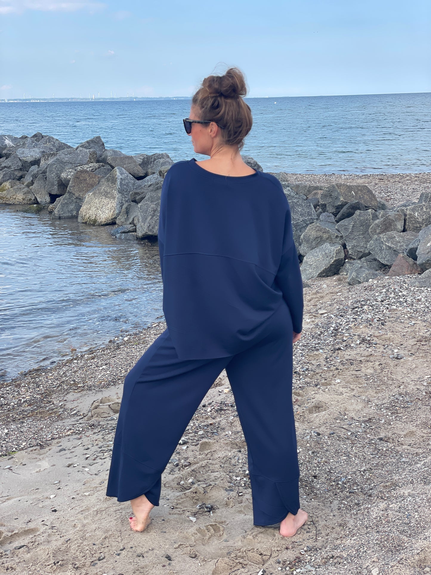 Cosy Zweiteiler aus Viskose blau