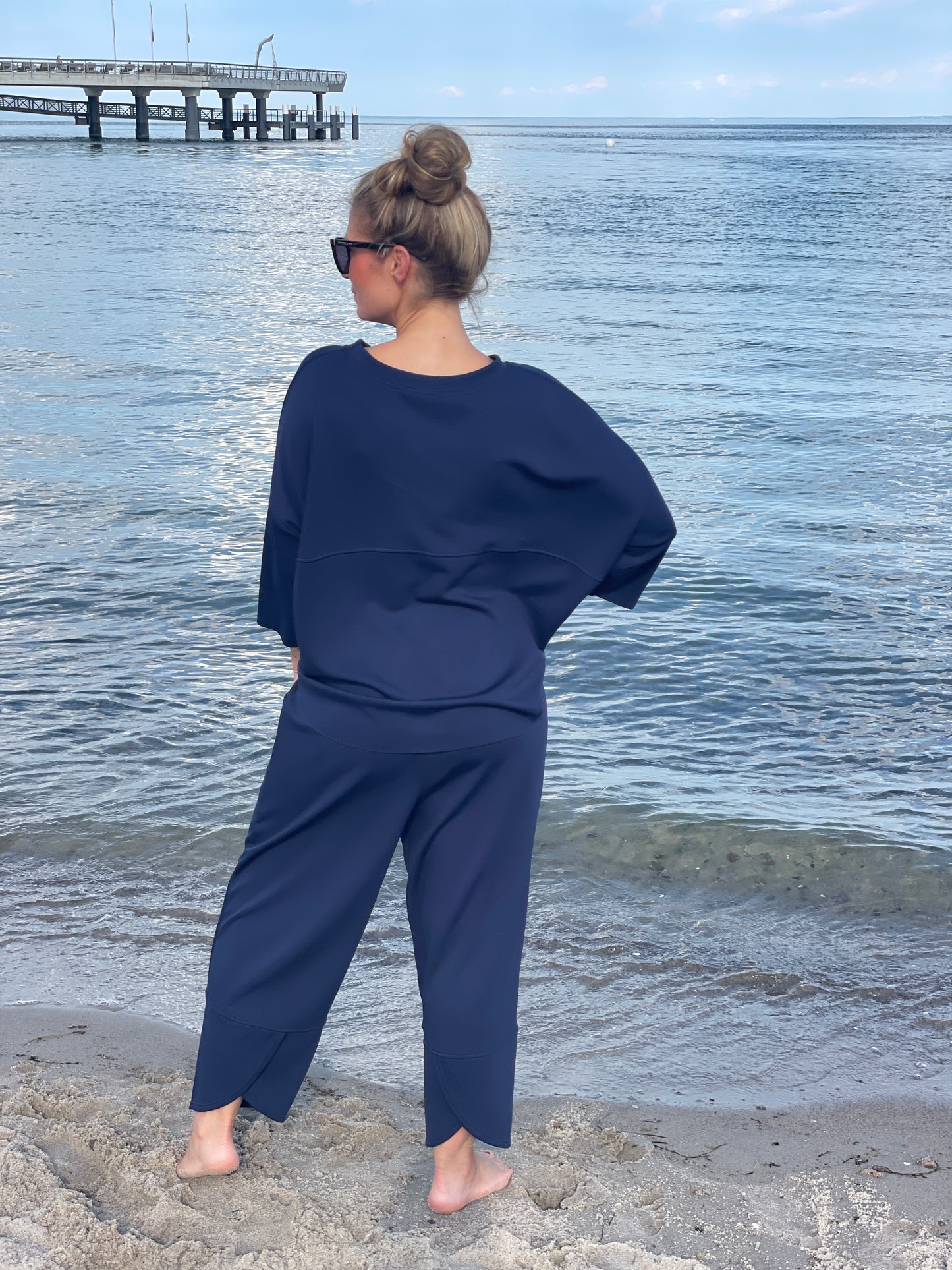 Cosy Zweiteiler aus Viskose blau