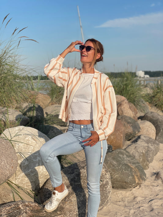 Blouson Jacke Sand Beige