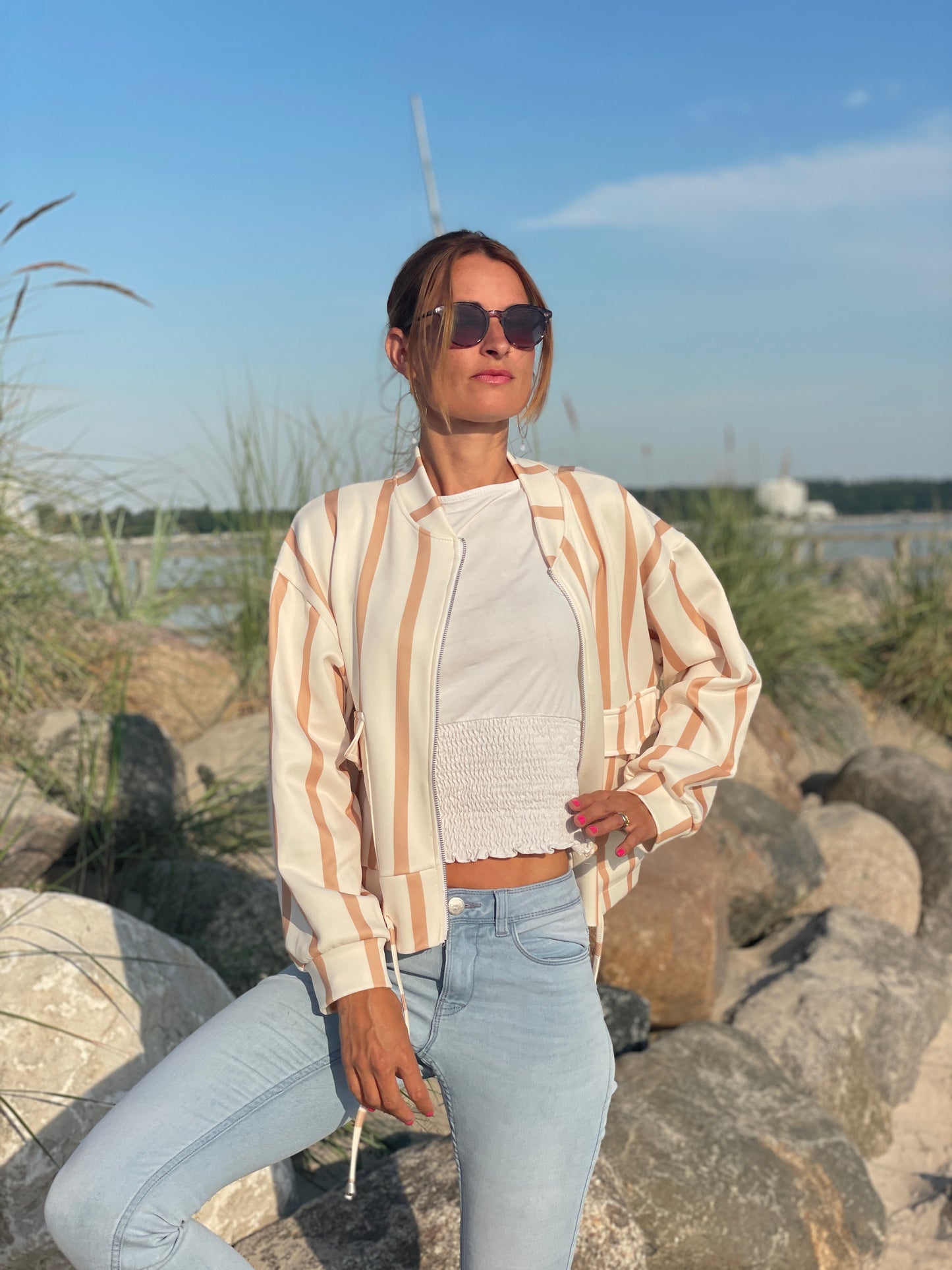 Blouson Jacke Sand Beige