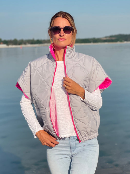 Wendeweste Silver Pink