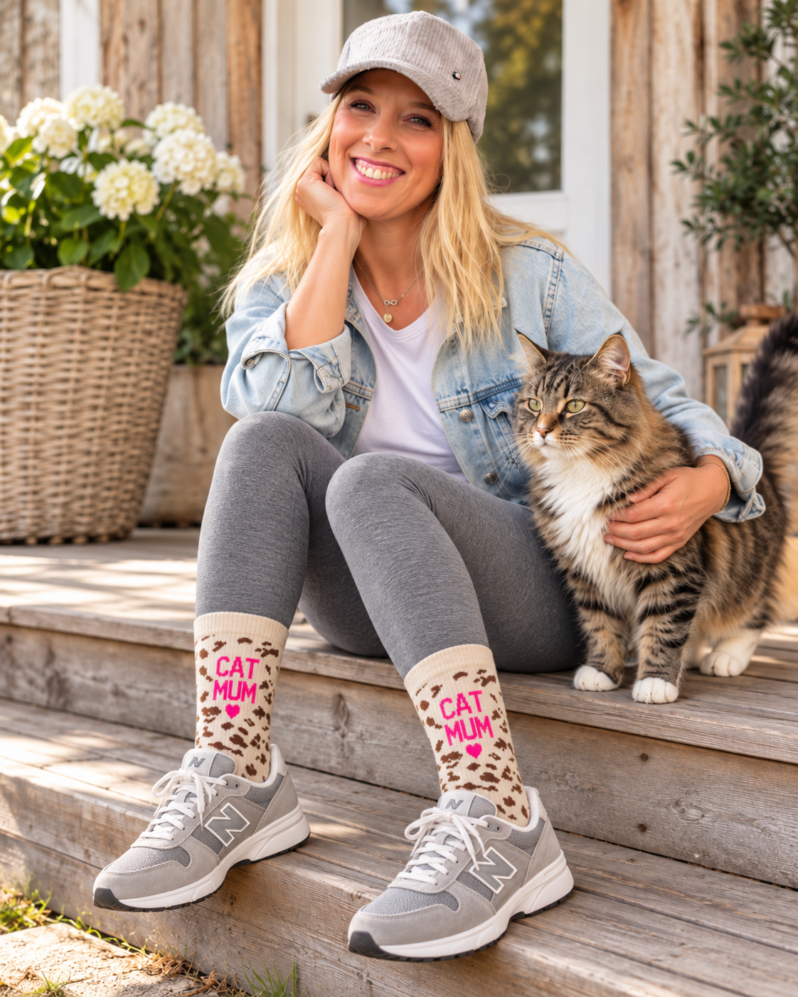 Cat Mum Socken Leo – Pink