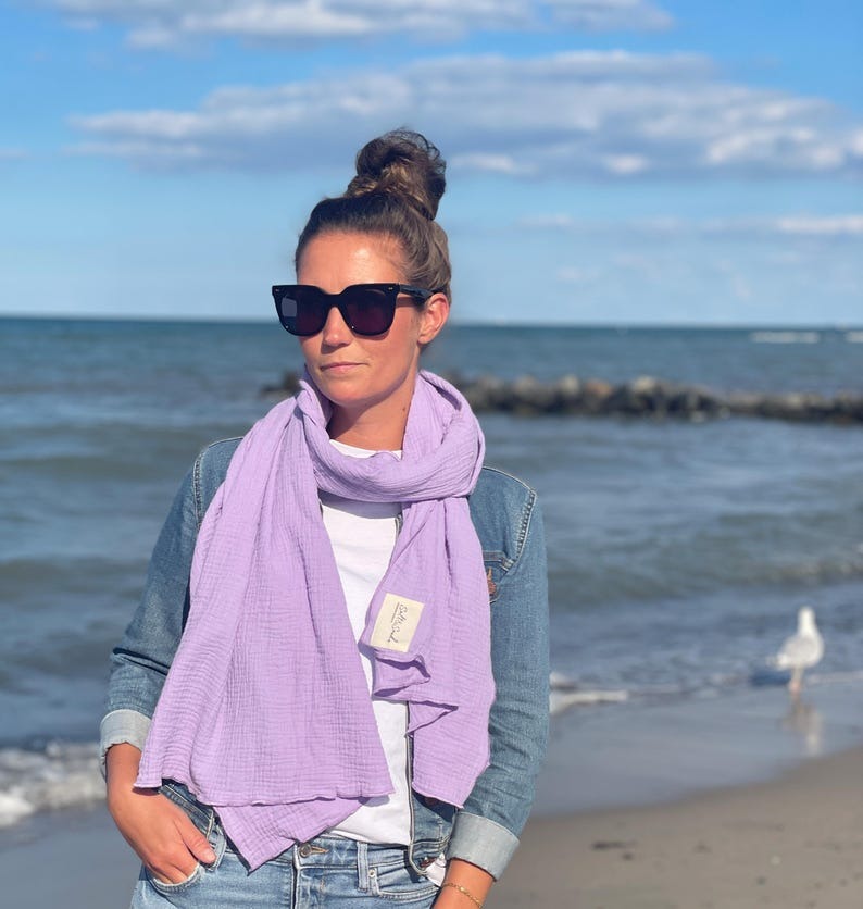 Musselin Schal Damen l Lavendel