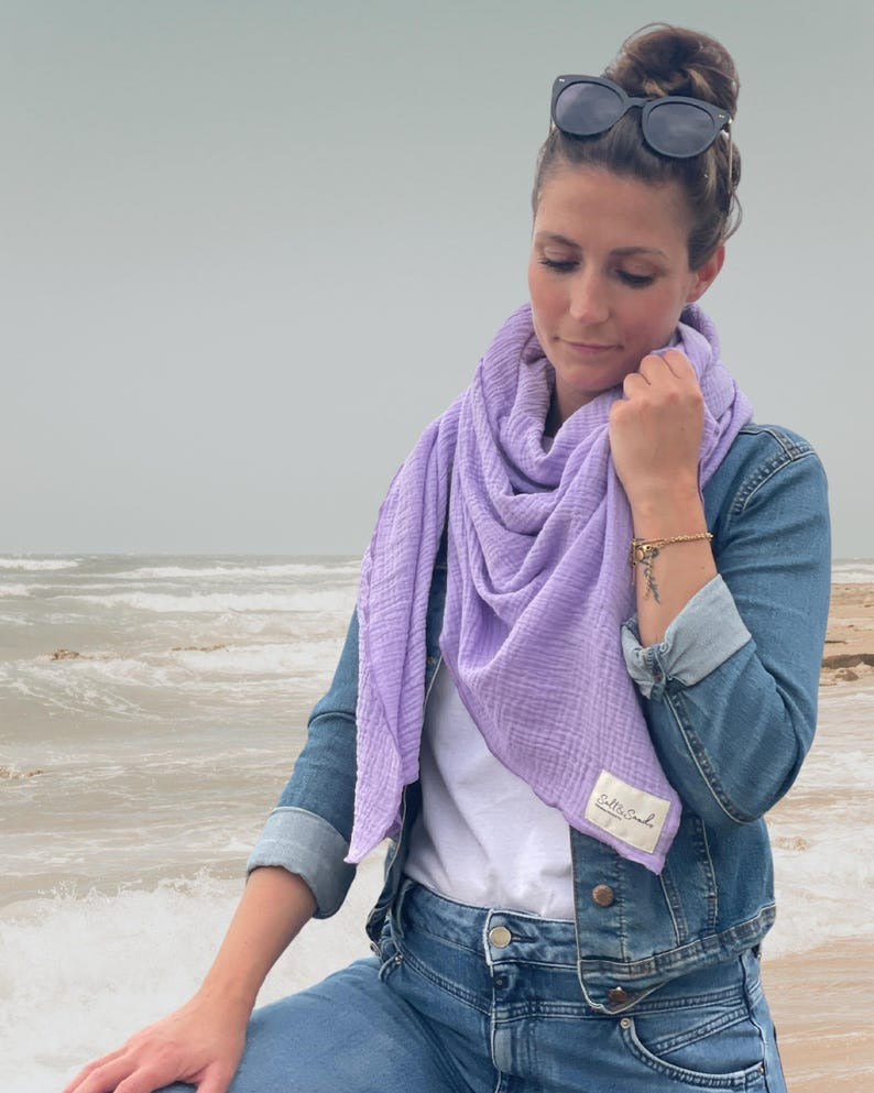 Musselin Tuch Damen l Lavendel
