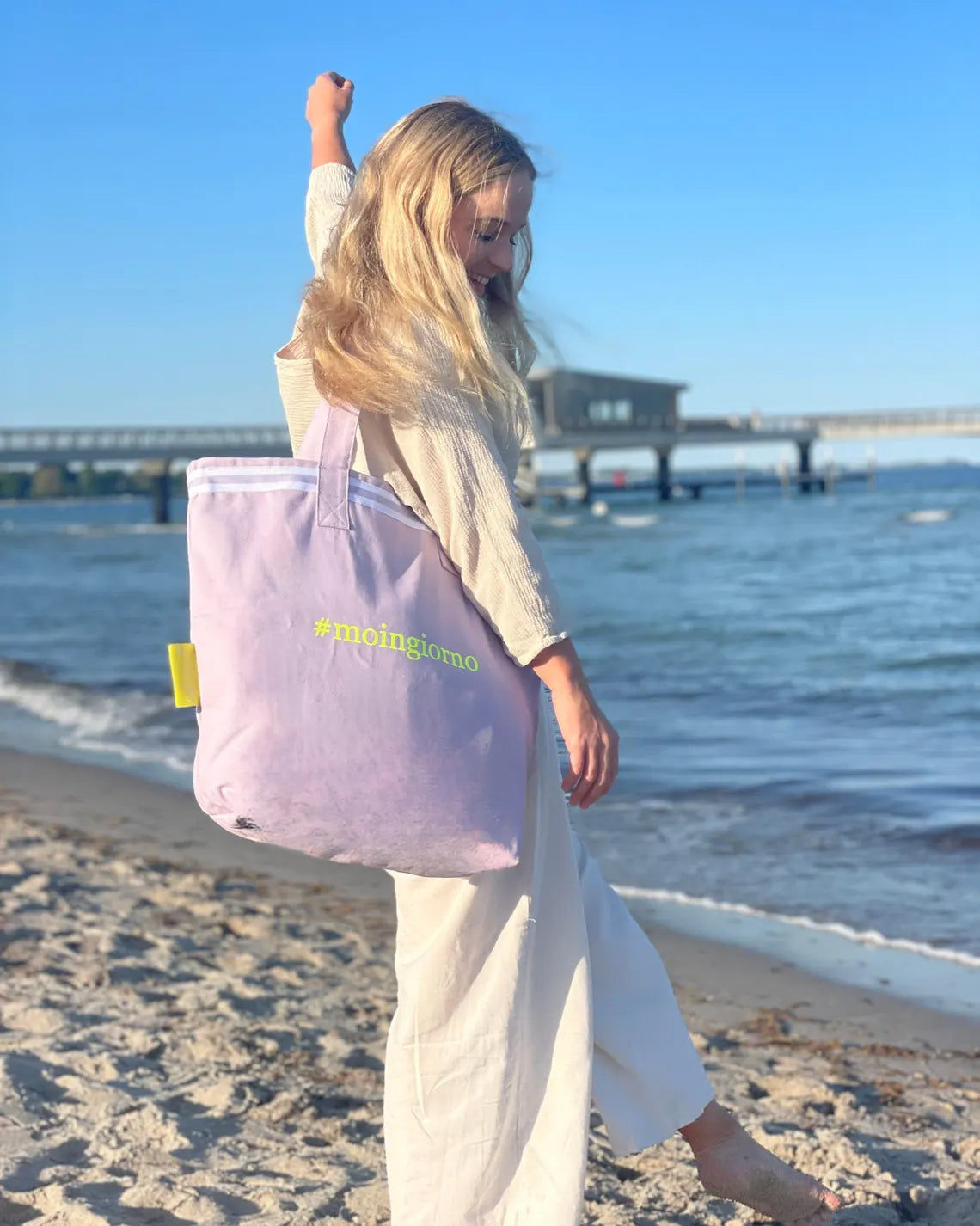 Canvas Shopper Tasche lavendel moingiorno