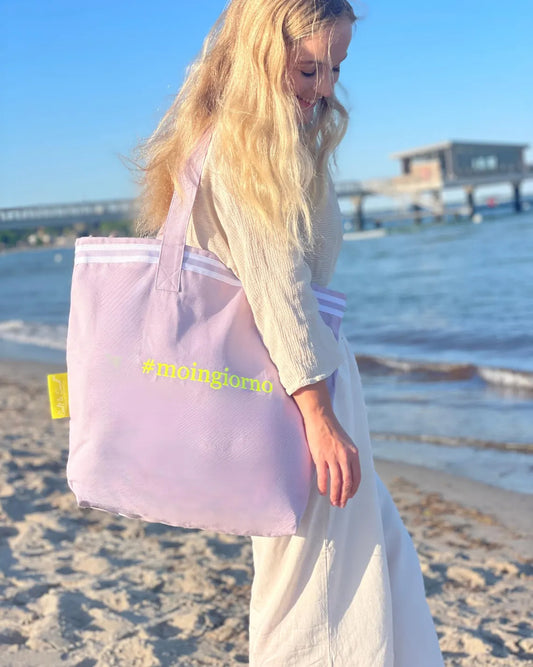 Canvas Shopper Tasche lavendel moingiorno