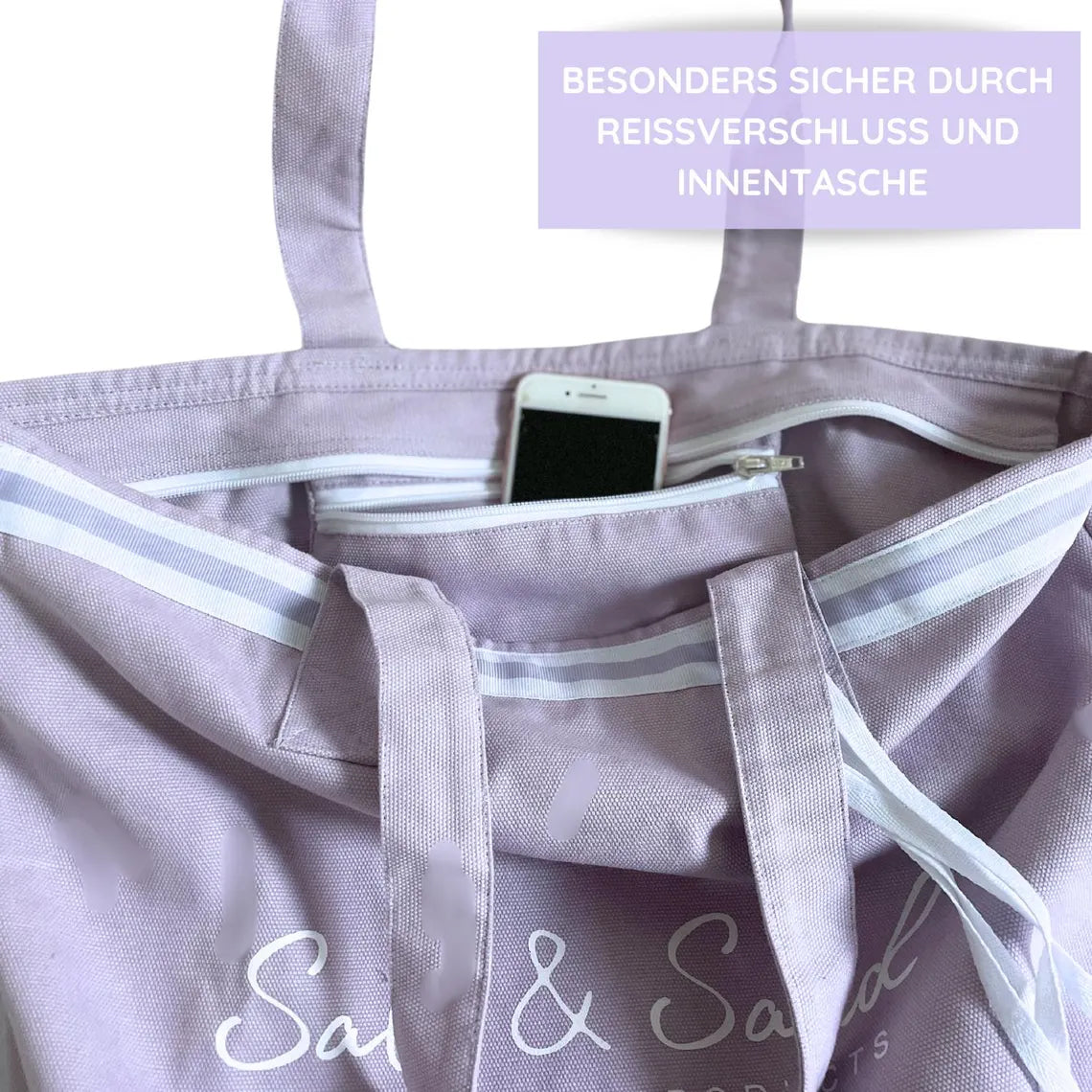 Canvas Shopper Tasche lavendel Salt & Sand