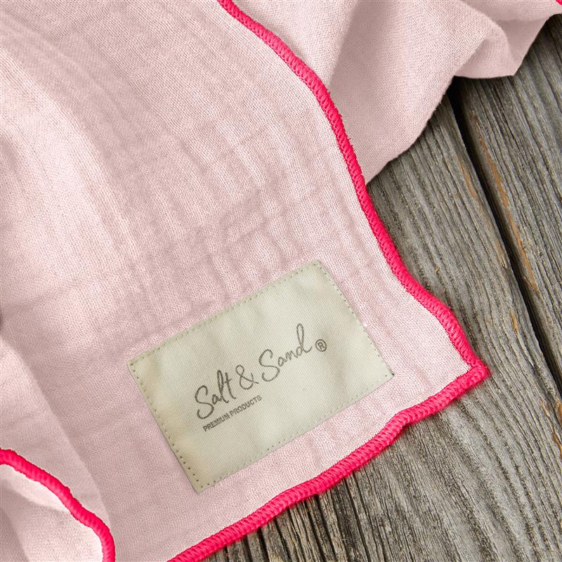 Musselin Tuch Damen l Rosa mit Pink