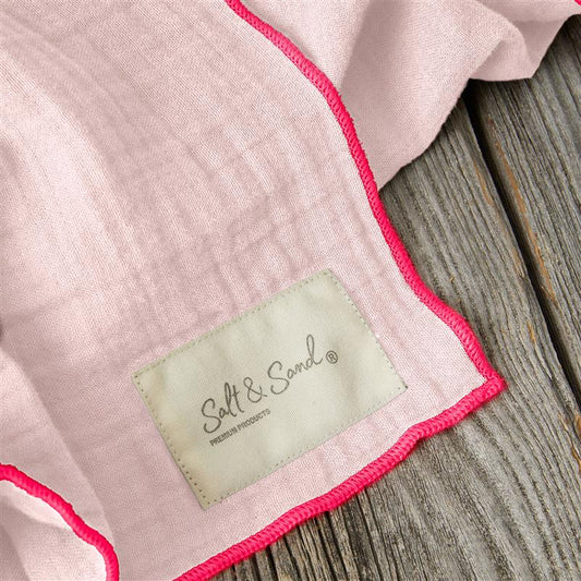 Musselin Tuch Damen l Rosa mit Pink