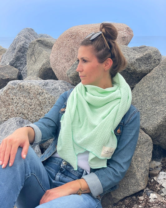 Musselin Tuch Damen l Mint