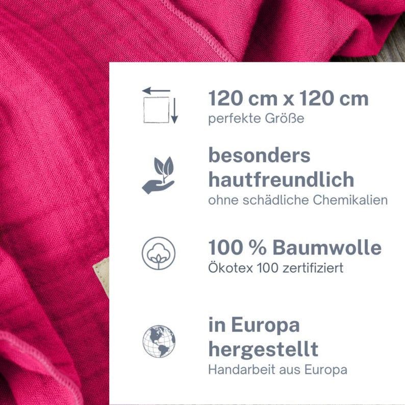 Musselin Tuch Damen l Pink