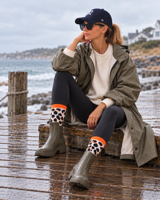 Leo Socken mit Neon-Orange – Wild Leo Style