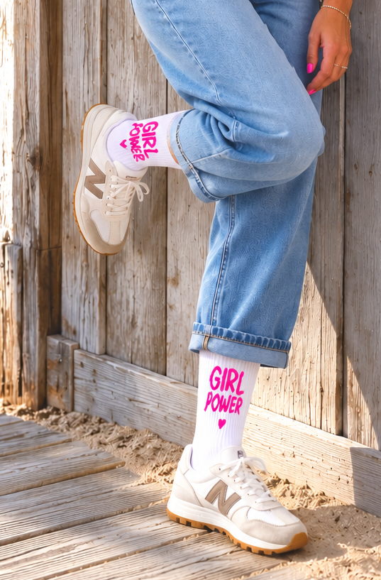 Sportsocken Girl Power - Neon Pink