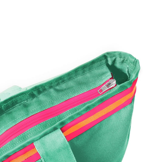 XL Canvas Shopper Strandtasche türkis Dackelliebe Rauhaardackel