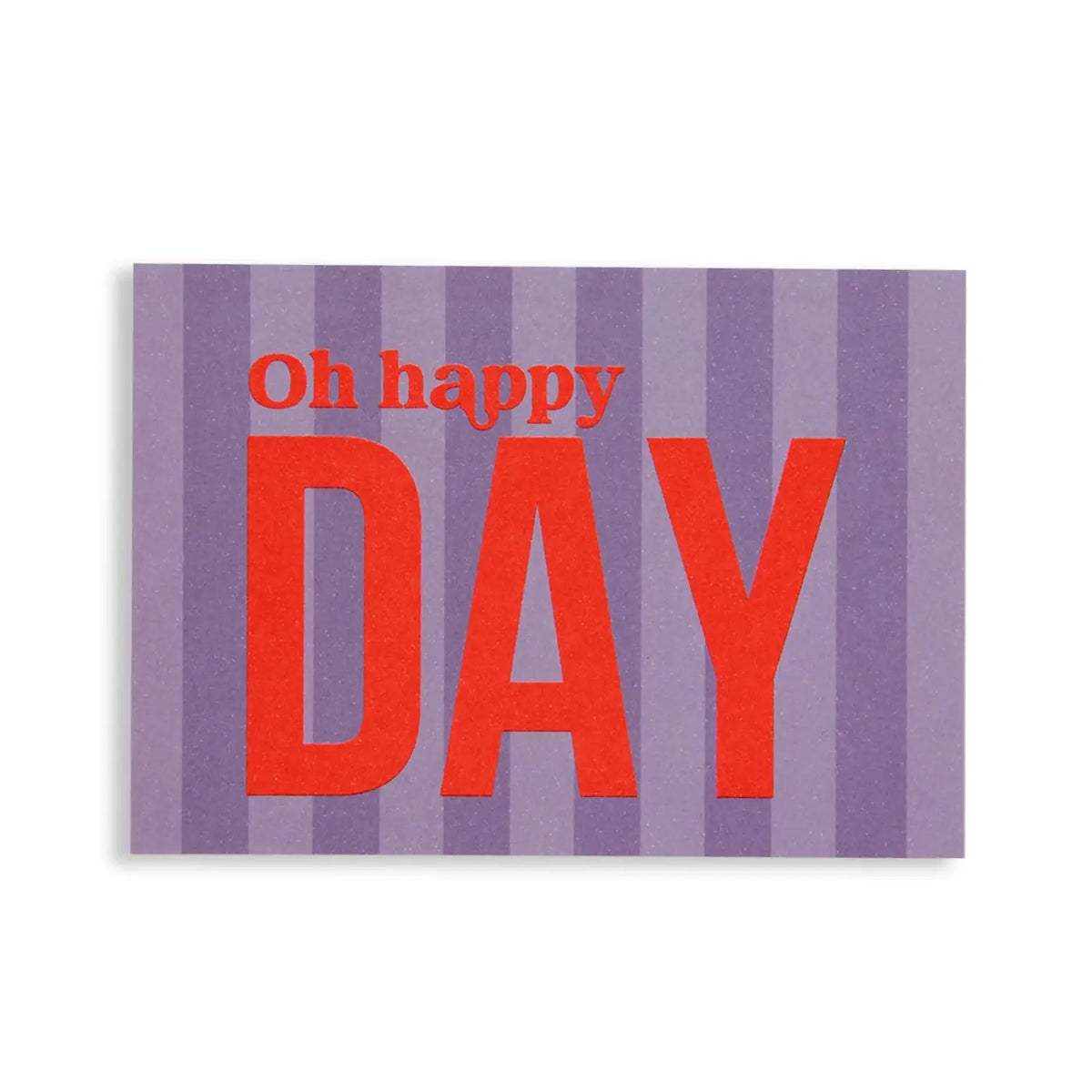 Postkarte „Oh Happy Day“ – Lila & Neonkoralle