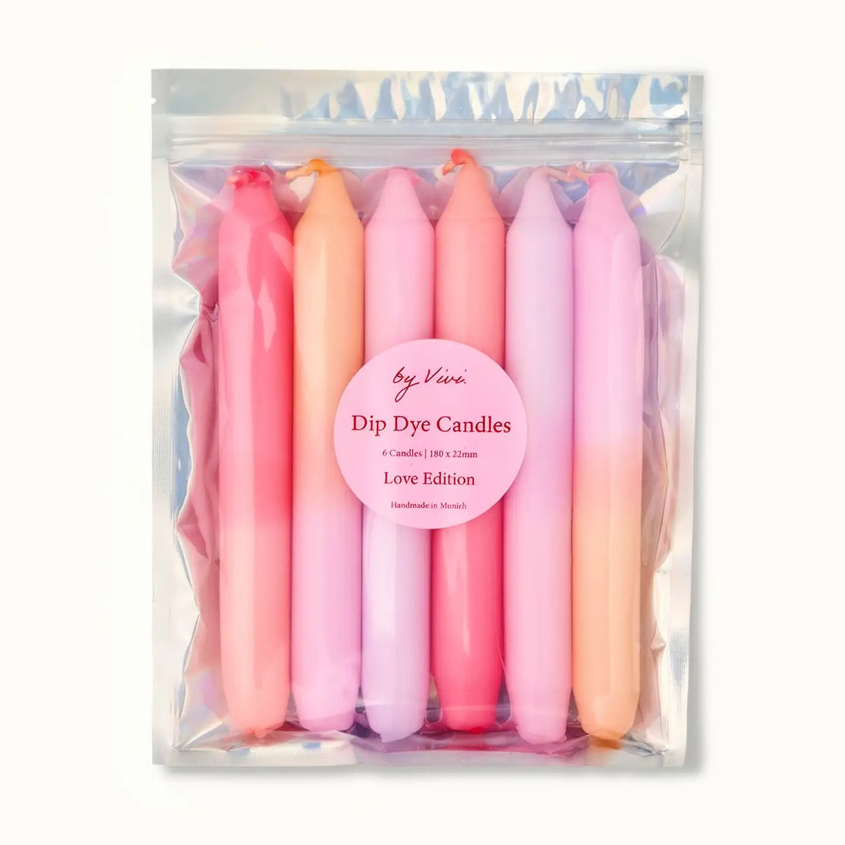 Dip-Dye-Kerzen im Set: Love Edition