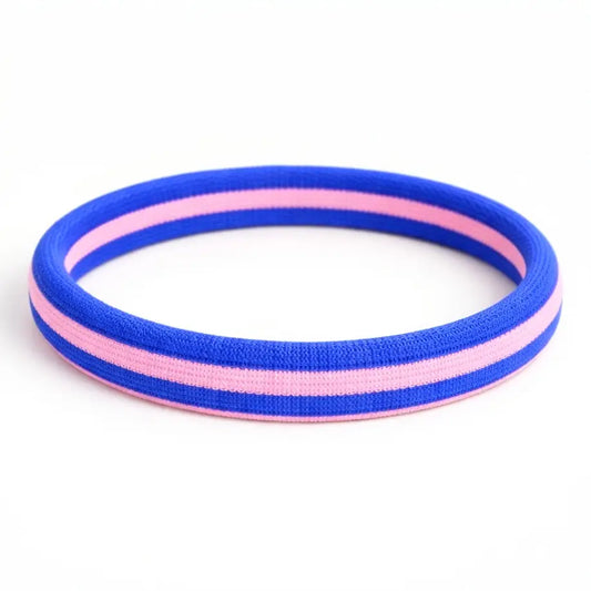 Haargummi Lulu – Blau Rosa gestreift