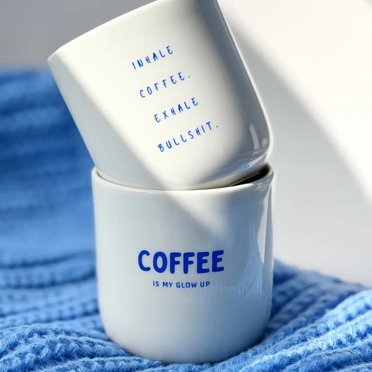 Inhale Coffee, Exhale Bullshit – Porzellanbecher