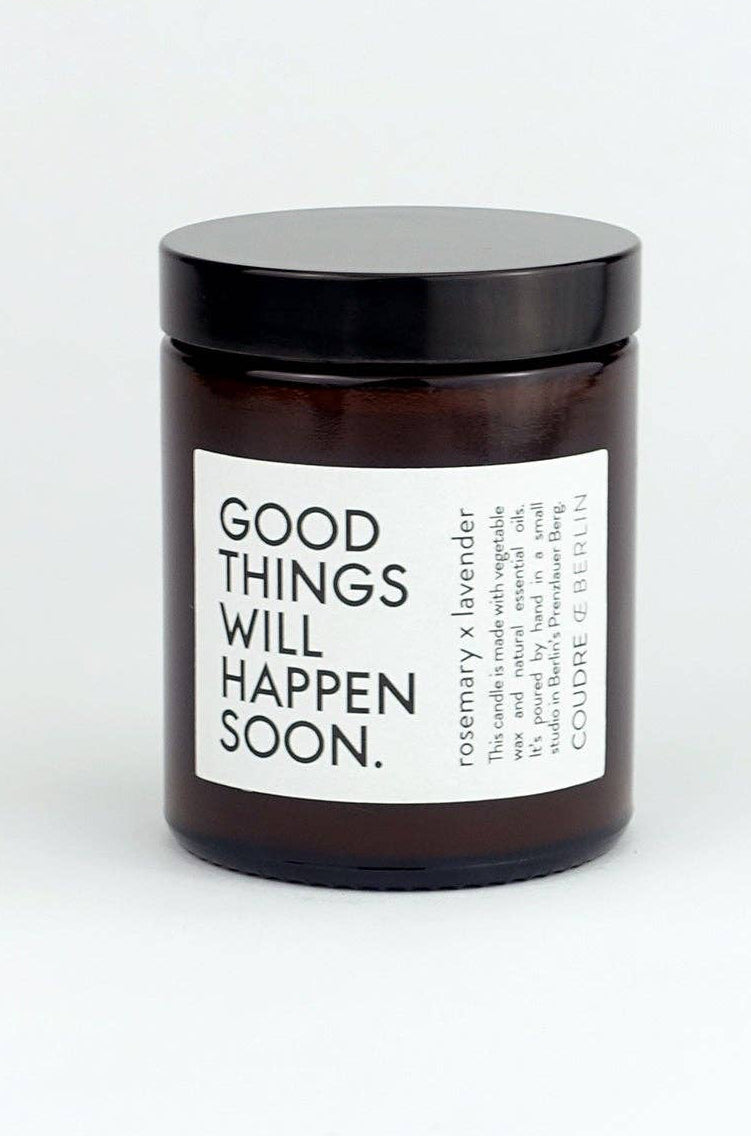Duftkerze Rosmarin & Lavendel – Good Things Will Happen
