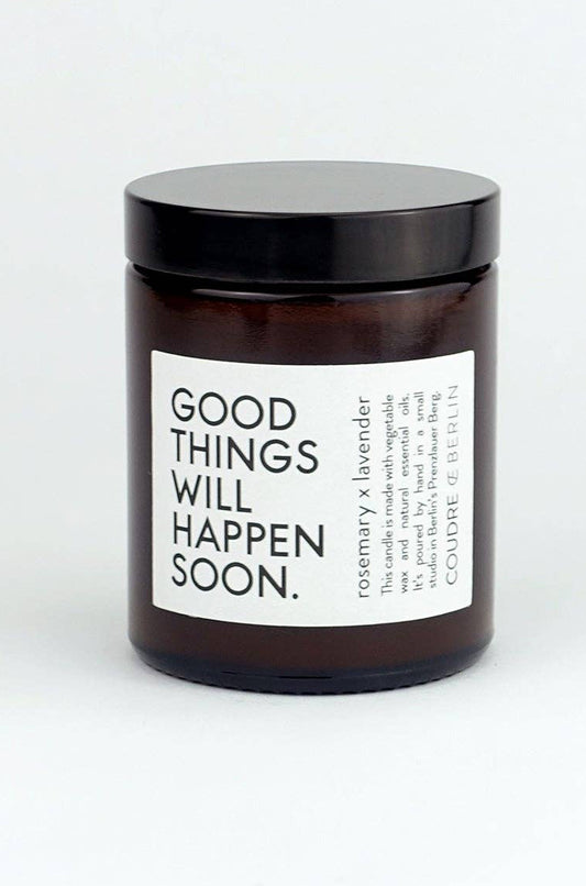 Duftkerze Rosmarin & Lavendel – Good Things Will Happen