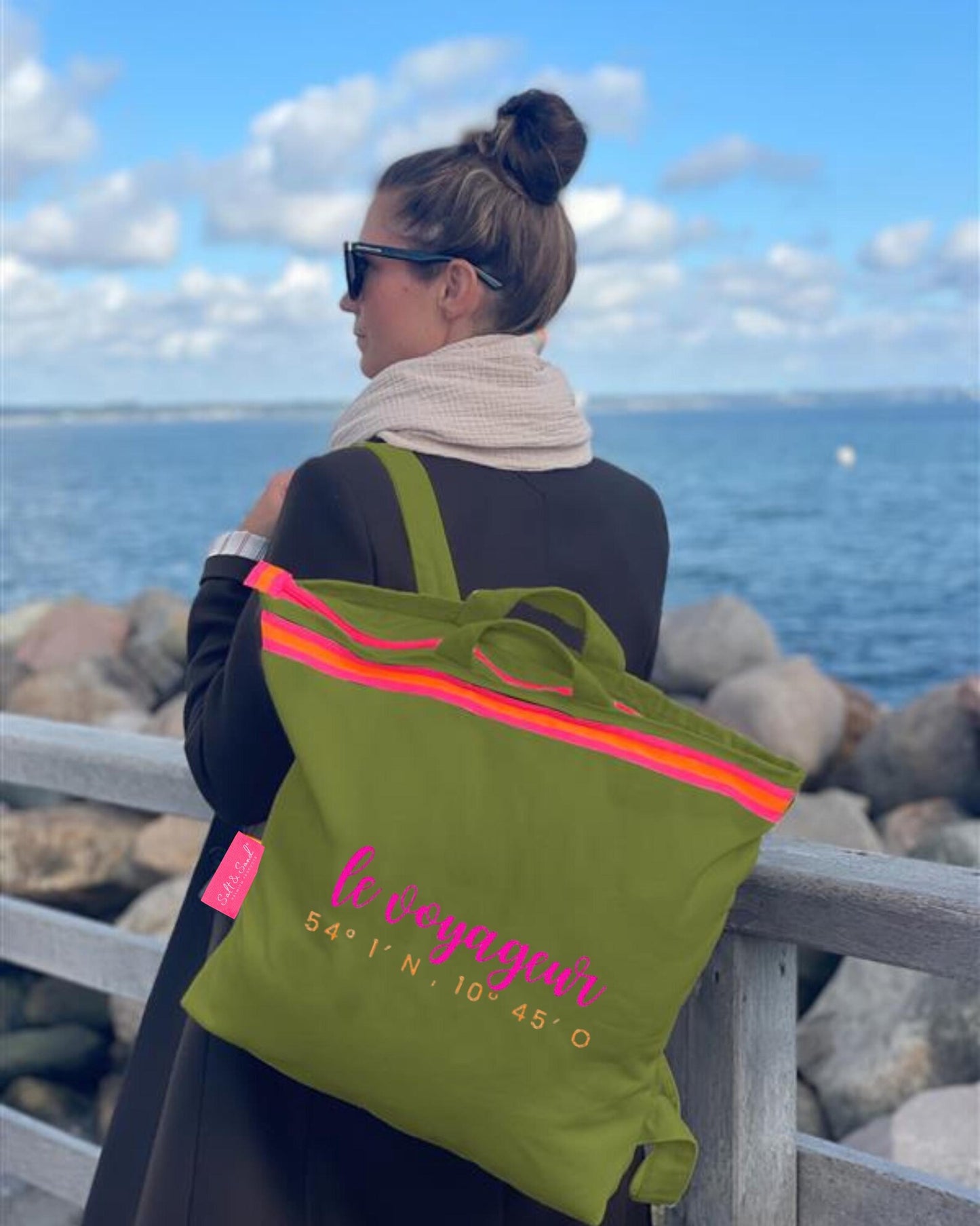 Canvas Rucksack Damen l Oliv Le Voyageur