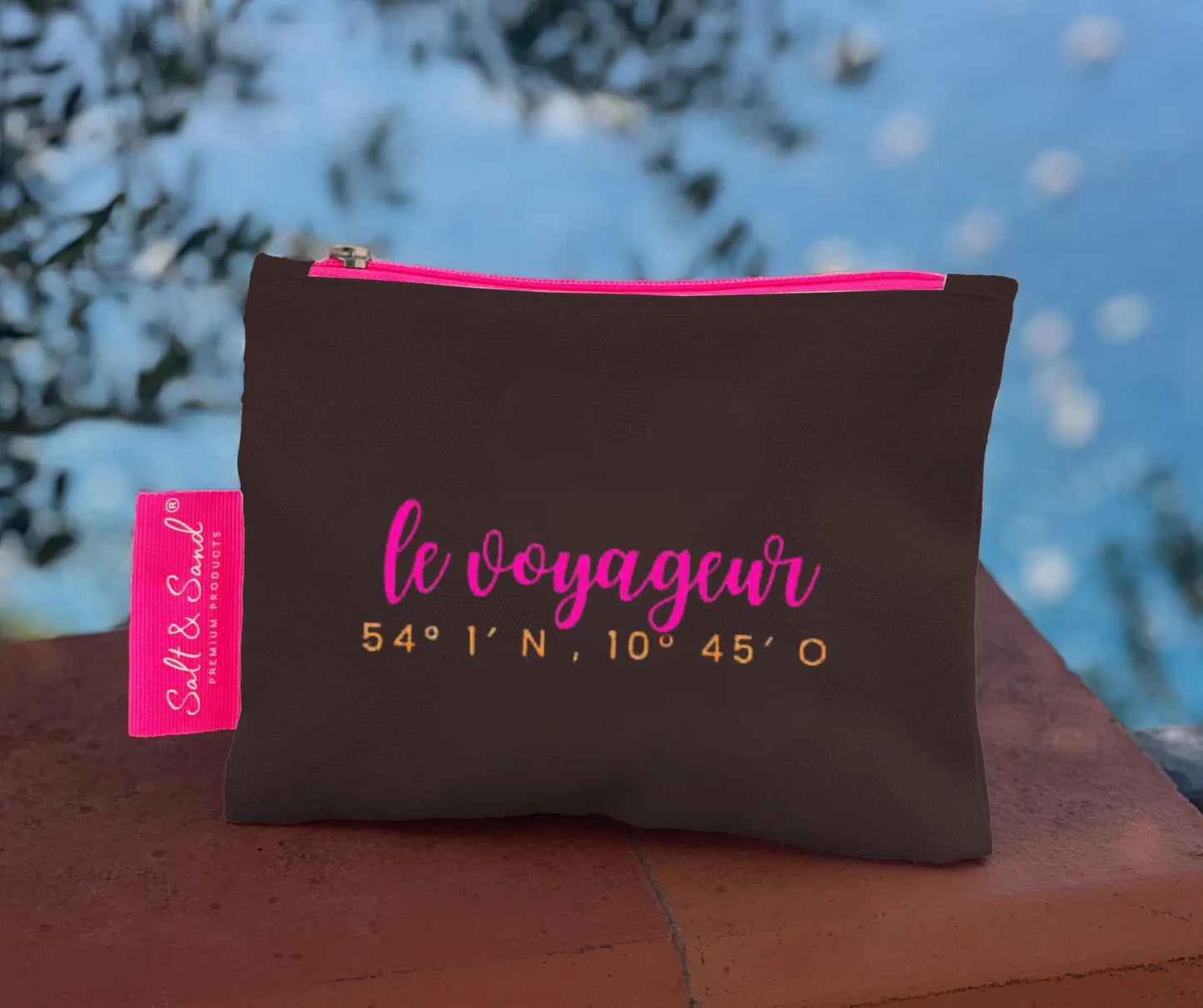 Kosmetiktasche aus Baumwoll Canvas l Brown Le Voyageur